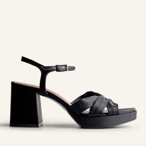 Reformation Maize Platform Sandal Black - Size 8.5